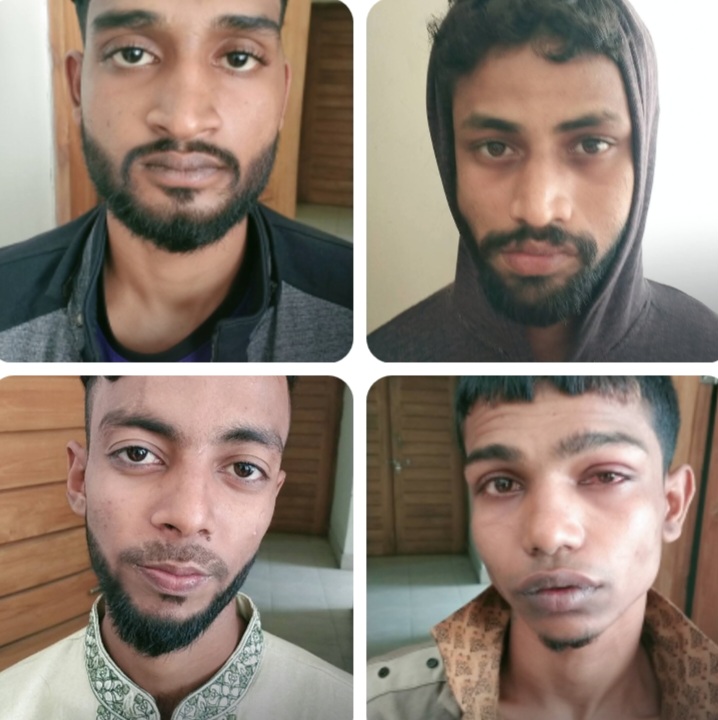 রাজধানীর শাহজাহানপুর থানা পুলিশ কর্তৃক চার পেশাদার ছিনতাইকারী গ্রেফতার