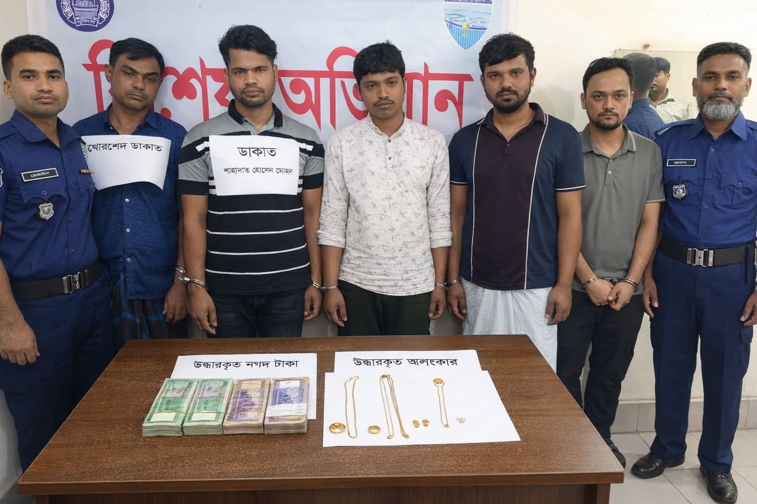 লক্ষ্মীপুরের চন্দ্রগঞ্জে ডাকাতির ঘটনায় দুই ডাকাত গ্রেফতার, স্বর্ণ ও নগদসহ প্রায় ২৯ লাখ টাকা উদ্ধার