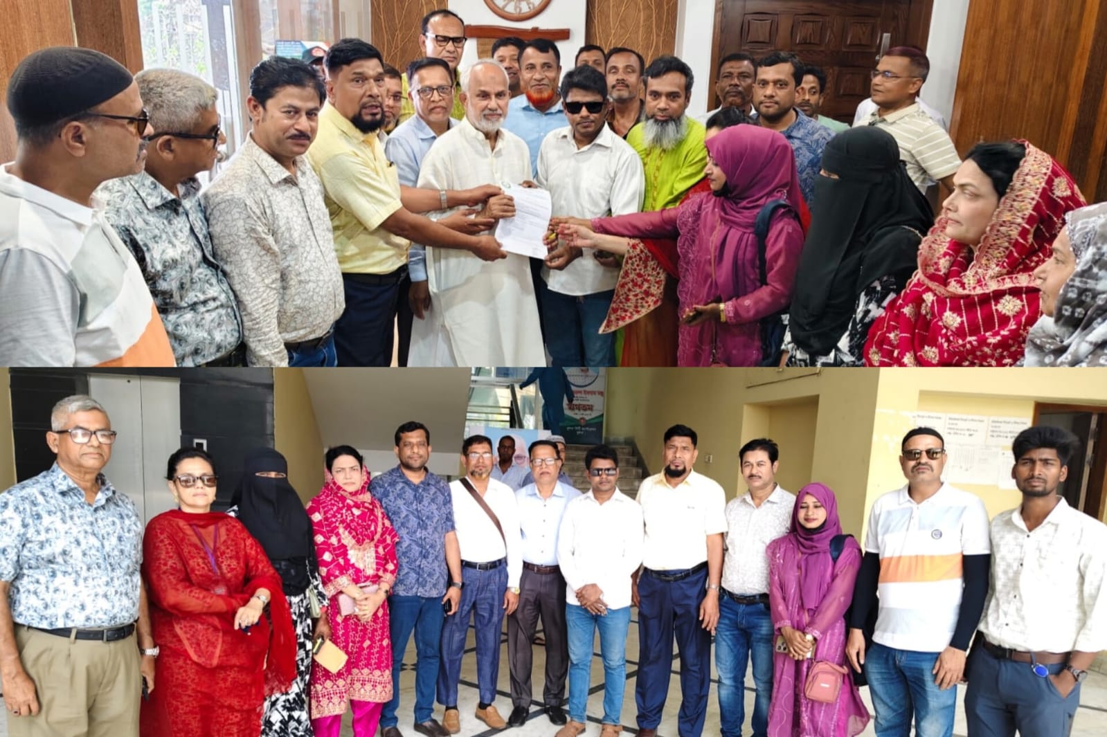 নিরাপদ খুলনা চাই সামাজিক সংগঠনের পক্ষ থেকে খুলনা সিটি কর্পোরেশনের প্রশাসক নজরুল ইসলাম মঞ্জু এর কাছে স্মারকলিপি প্রদান