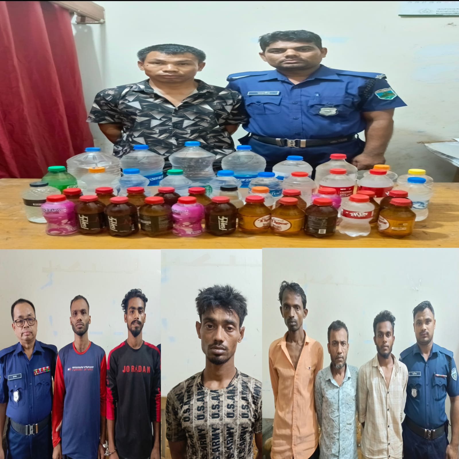 রাঙ্গামাটিতে কোতয়ালী পুলিশের সাঁড়াশি অভিযান: ৭ মাদক কারবারি গ্রেফতার, ১৯ লিটার মদ উদ্ধার