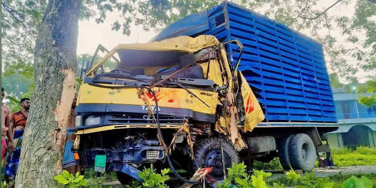 যশোরের শার্শায় কাভার্ডভ্যান গাছের সঙ্গে ধাক্কা : নিহত ১